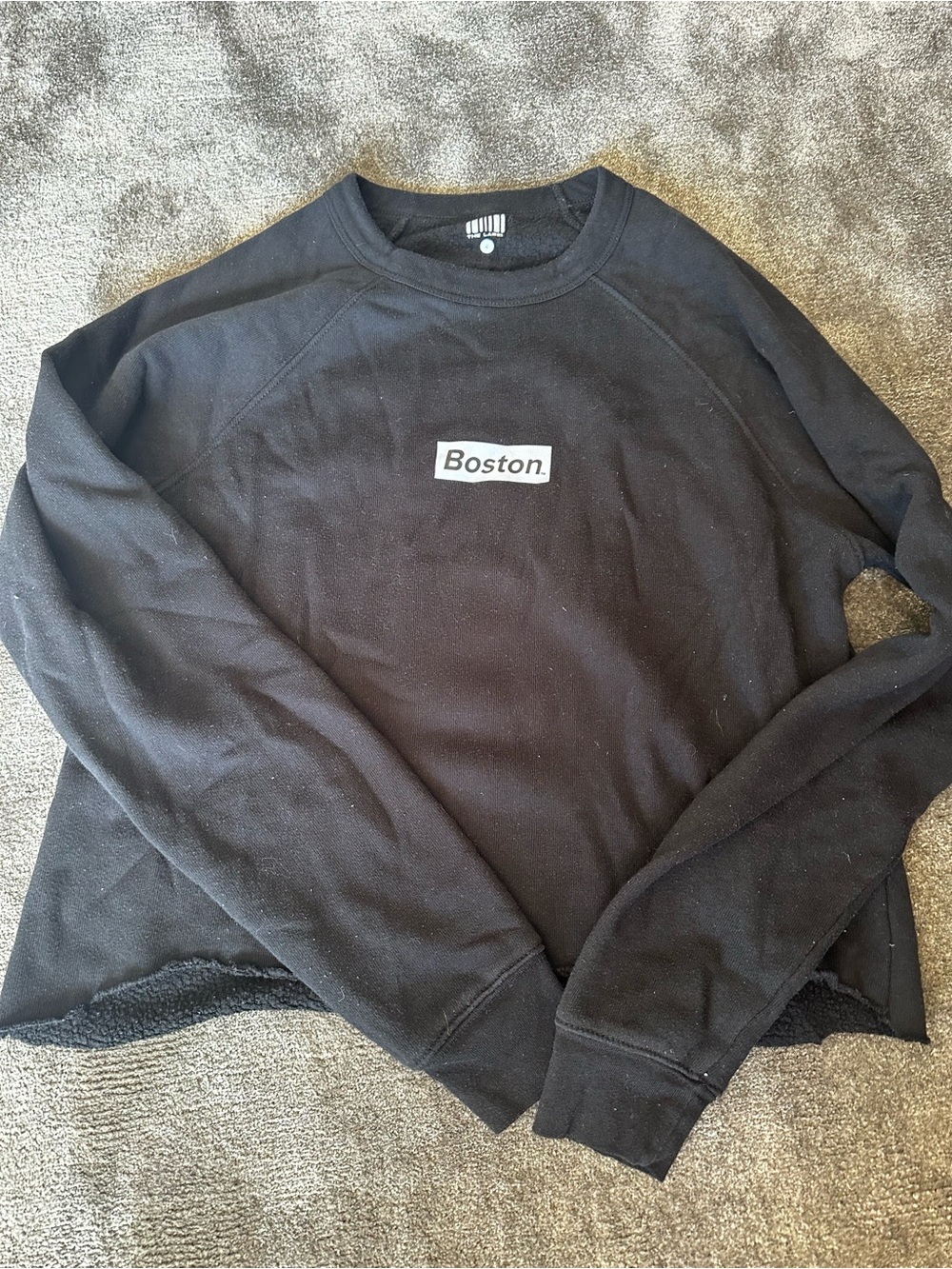 Boston Black Crewneck Sweatshirt